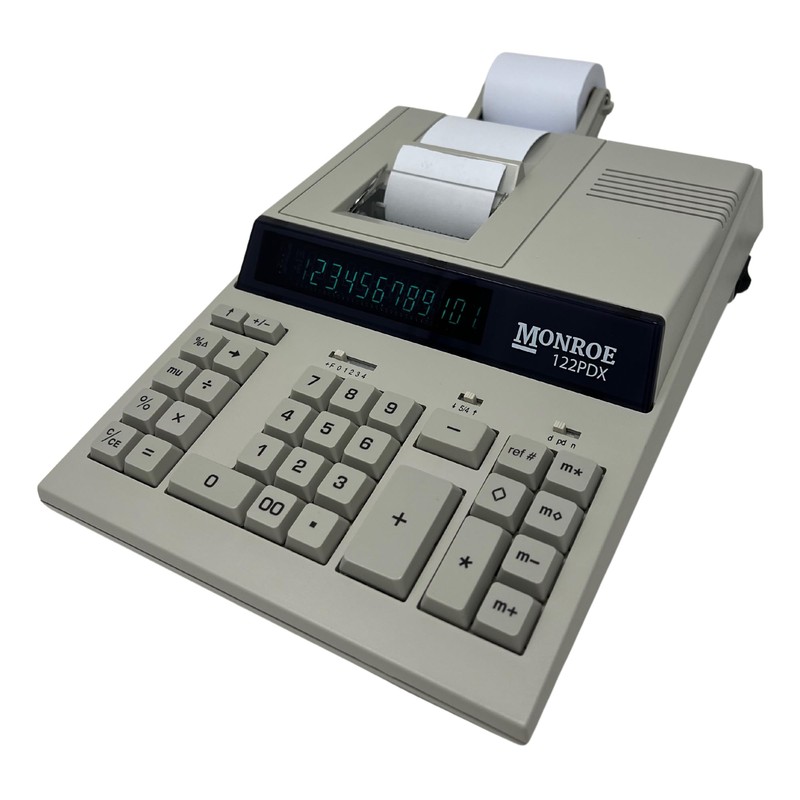 Monroe 122PDX Medium Duty Printing Calculator with Extra Large Plus