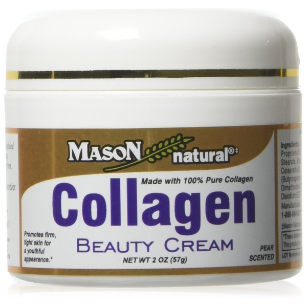 Mason Natural Collagen Beauty Cream Made with 100% Pure Collagen ,2 Ounce (Pack of 3)