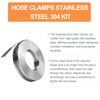 GASHER 32FT 304 Stainless Steel Hose Clamps DIY Kit, Clamps