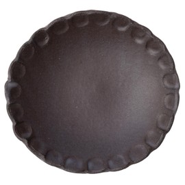 Marui Pottery MR-3-4147 Shigaraki Ware Hechimon Plate, Diameter Approx. 4.7 inches (12 cm), Purple Mai, Brown