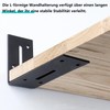 Angle Slotted Hole, Pack of 6 Black Metal Brackets, Mounting