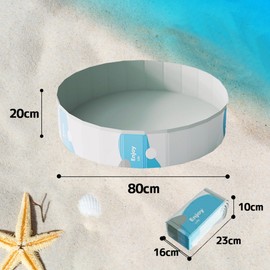 Hyindoor Pool, No Air Pumping, Foldable, Children's Pool, Pet Pool, 31.5 x 7.9 inches (80 x 20 cm), Heat Protection, Convenient Storage, Vinyl Pool, For Home Use, Veranda