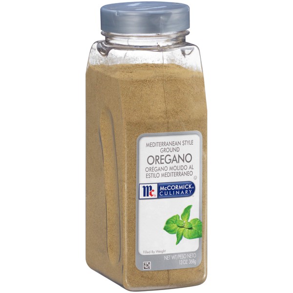 McCormick Culinary Mediterranean Style Ground Oregano, 13 oz - One 13 Ounce Container of Ground Oregano Spice, Use in Greek and Italian Cuisines for Full Flavor