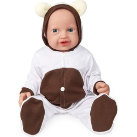 Vollence 10 inch Full Body Silicone Baby Dolls That Look Real, Not Vinyl Dolls, Soft Realistic Newborn Lifelike Silicone Baby Dolls Gifts for Kids Birthday Gifts - Girl