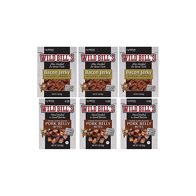 Wild Bill’s 6-Piece Bacon Lovers Gift Box (3 each Bacon