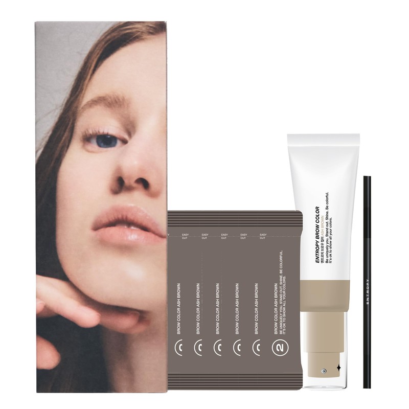 Entropy Makeup Brow Color Ash Brown, Long-Lasting Eyebrow Gel for