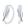 MICMIF Feather Small Hoop Earrings 925 Sterling Silver Hypoallergenic Earrings