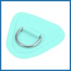 A ABSOPRO 4pcs D Ring Patch PVC Stainless Steel Triangle