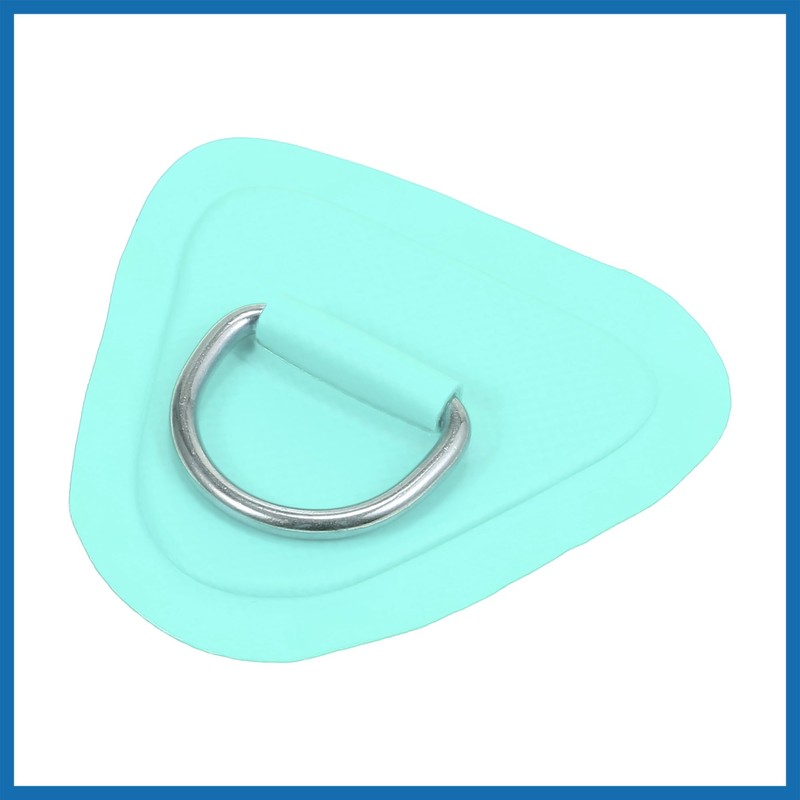 A ABSOPRO 4pcs D Ring Patch PVC Stainless Steel Triangle