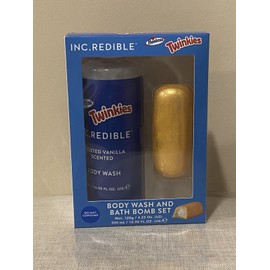 INC.redible Twinkies Body Wash 500mL & Bath Bomb 120g Gift Set Frosted Vanilla