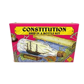 USS Constitution Ship Build Your Own Boat In A Bottle Model Kit - Made In US