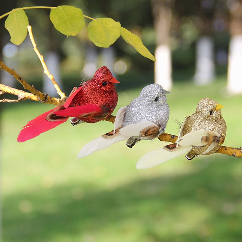 Imitation Feather Bird Multipurpose Fade Resistant Fake Feather Bird Ornament