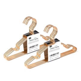 Amber Home 20Pack 12" Rose Gold Kids Baby Hangers, Strong Metal Children Clothes Hangers for Closet, Space Saving Infant Hanger for Toddler Coats Pants (Rose Gold, 20)
