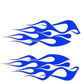 Wild Dingos LLC - ST1 Winglets - Flame Decal Kit Multi-Color Golf Cart UTV RC ATV Mower Motorcycle Tank (A - Small, DG24-049 Blue)