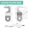 2 Pack Tubular Cam Locks, Toolbox Lock Replacement Lock, 5/8"
