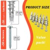 Heavy Duty 100PCS Zinc Self-Drilling Drywall Anchors, 50 Heavy Duty