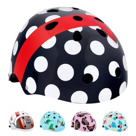 Hornit Kids Bike Helmet | Kids Helmet | Child Bike Helmet | Bike, Skateboard, Skating & Scooter Helmet | BMX Helmet Kids | Toddler Bike Helmet | Multi-sport Helmet | (Small, Polka Dot)