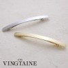 VINGTAINE H-713-S Metal Barrette, Simple Hair Accessories, Thin Long Barrette,