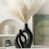 Home Decor （VYD）XL Black Ceramic Vase Sets of 2 for