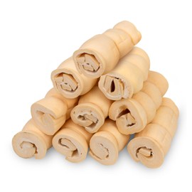Premium Beef Cheek Rolls for Dogs 10-12" - (10-Pack) Long Lasting, Safe & Natural Rawhide Alternative Chews, Ideal for Large Dogs & Aggressive Chewers, Supports Dental Health & Digestion