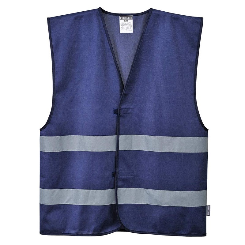 Portwest F474NARL/XL Iona Vest, Regular, Large/X-Large, Navy