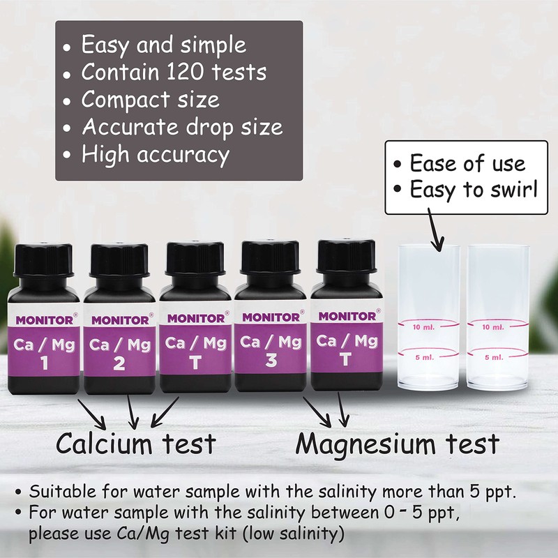 Monitor Calcium/Magnesium HIGH Salinity (Salinity > 5 PPT) Test KIT