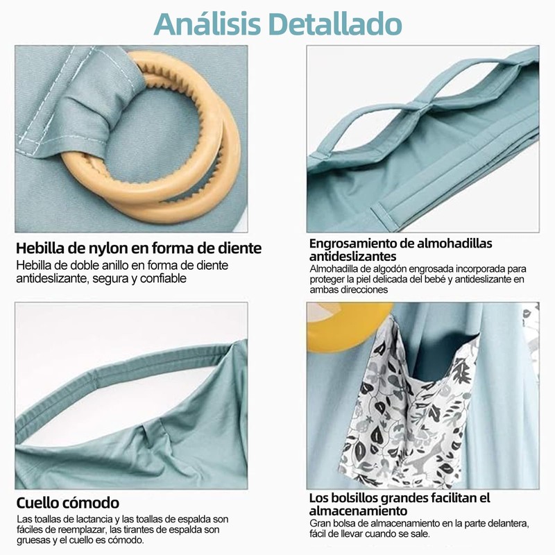 Canguro para Bebe, Rebozo para Cargar Bebe, Porteo Ergonomico para