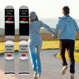 PXTIDY I Love You Always I Love You Forever Couples Socks Boyfriend Gift Girlfriend Gift for Him Her (2 pairs/set)