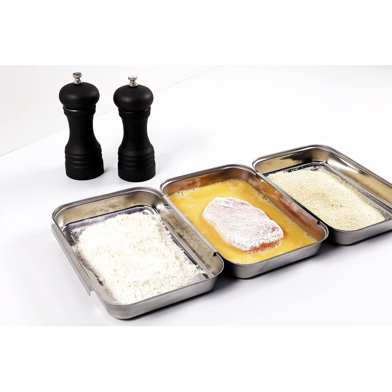 APS Breading Station, 3-Piece Professional Breading Set Consisting of 3