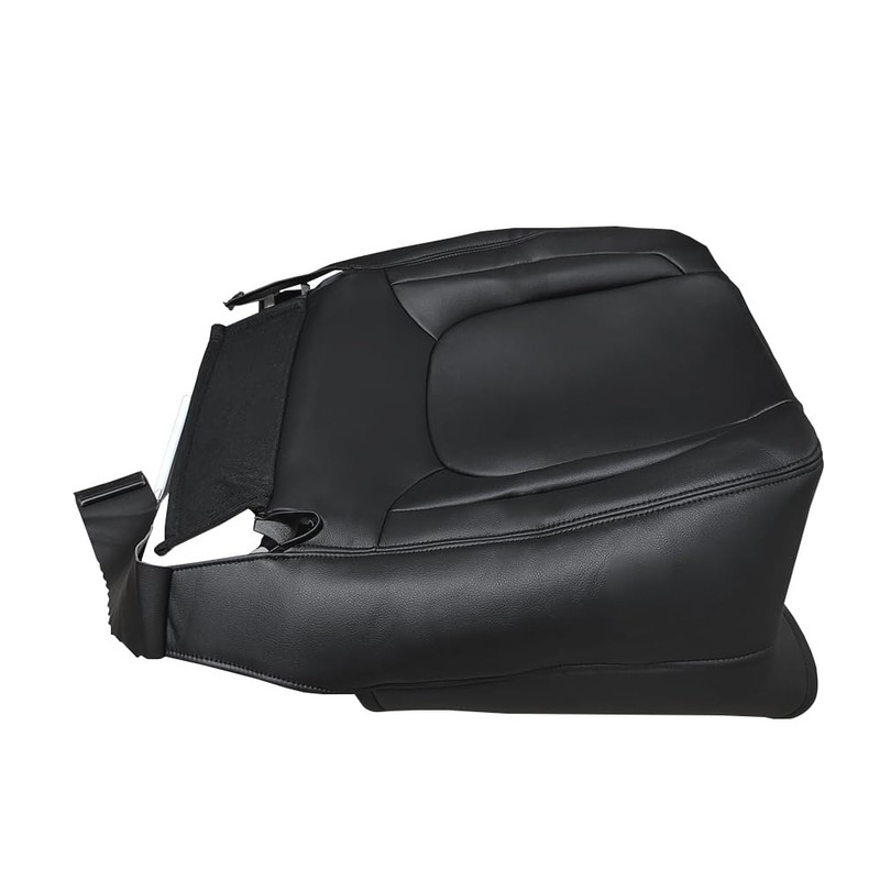 Zieichy Passenger Side Bottom Replacement Leather Seat Cover Black Compatible