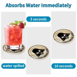 Star War Coasters for Drinks,6 PCS Funny Coasters Set with Coaster Holder,Stone&Cork Coasters for Coffee Table,Cute Coasters for Home Decor, Merchandise Show Gifts