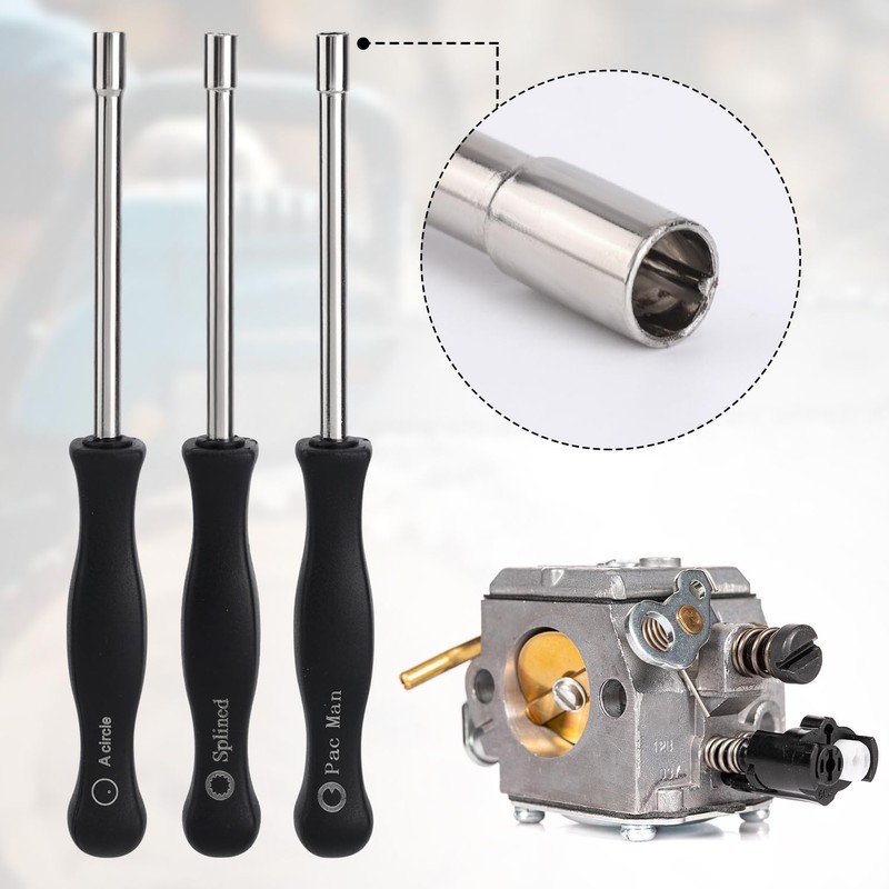 3pcs Carburetor Adjustment Tool, 21 Tooth 1 Tooth & Circle