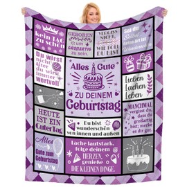Einanmut Birthday Gift for Women Men, Blanket Gift Girlfriend Birthday, Birthday Gift for Boyfriend, Sister, Grandma, 18th Birthday Girl Boy, 30 40 50 60 Birthday Women Man