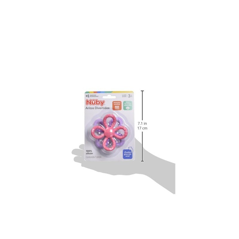 Nuby, Mordedera Aritos Divertidos de Silicón en Forma de Flor,