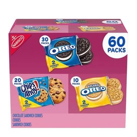 Oreo Nabisco Sweet Treats Variety Pack, OREO & CHIPS AHOY! Cookies, 60 pk.