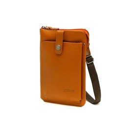 Doubles JYS-7356 Shoulder Bag, Pouch, Men's, Women's, Genuine Leather, Small, Camel