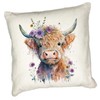 Anonymous Gifting Highland Cow Printed Cushion Cover - 40x40cm -