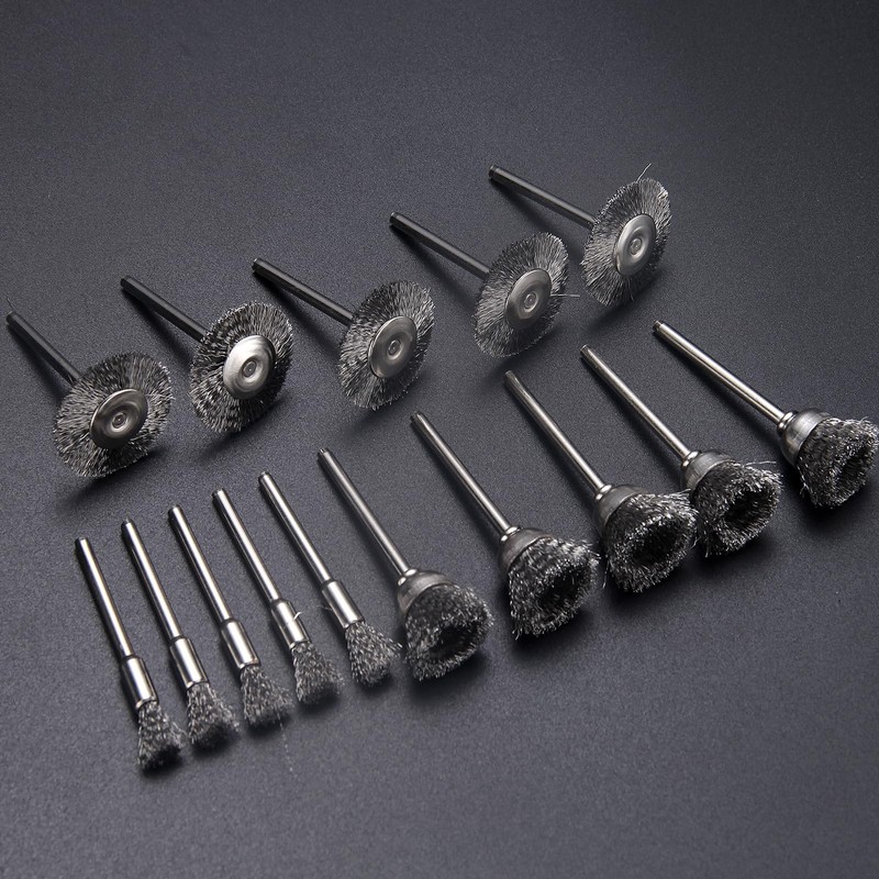 30 Pieces Stainless Steel Wire Brushes, Mini Wire Brush Polishing