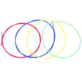 Dilwe Ukulele String Set, 4 Pieces/Set, Colourful Nylon Strings, Replacement Part Accessories for Ukulele