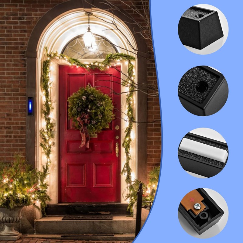 Sankoly Lighted Doorbell Button 2 Piece Doorbell Push Button Garage