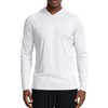 Zengjo Lightweight Hoodies for Men Pullover Workout(White,L)