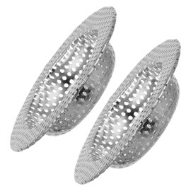 Angoily Sink Strainer Stainless Steel Large Mesh Kitchen Bathroom Drain Strainer Food Hair Catcher Easy Cleaning