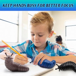 Cevioce Sensory Fidget Toys Adults Teens Kids 3Pcs Cool Gadgets Desk Fidget Slug Toys Sensory Toy for Autism ADHD Anxiety Stress Relief Toys Christmas Stocking Stuffer Gifts for Men Boys