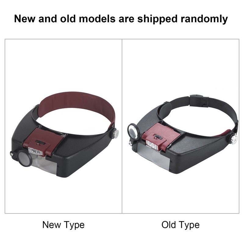 Magnifying Glass Helmet Type Head Mounted Magnifying Glass with LED