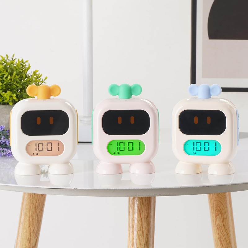 Seucasu Kids Alarm Clock, Grow Clock with Red Light Green