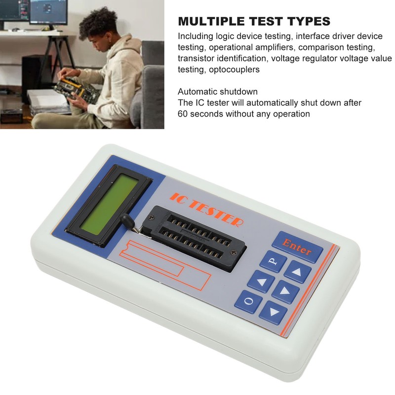 IC Tester High Accuracy Multifunctional Transistor Tester for 74HC Series