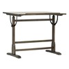 Vintage Wood Drawing/Drafting Table 42"W, Adj Tilting Top, Black, x