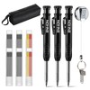 3 Pcs Carpenter Pencils with Retractable Holder, Mechanical Pencils Set