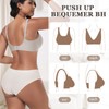 Jiuday Deep V Push Up Bra without Underwire for Women