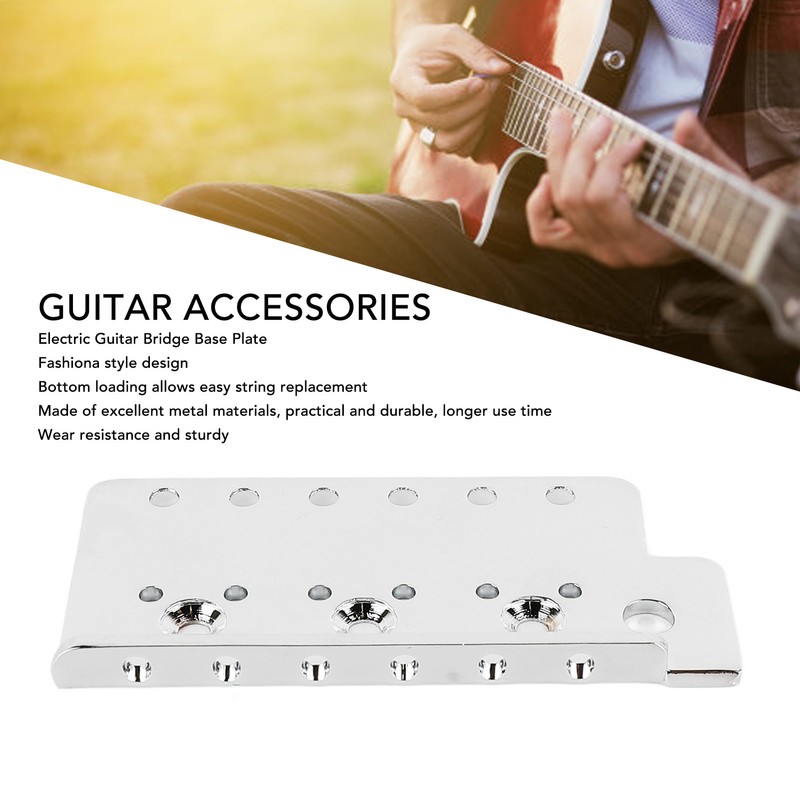 Electric Guitar Bridge Base Plate Easy Replacement Guitar Bridge Bottom